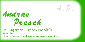 andras presch business card